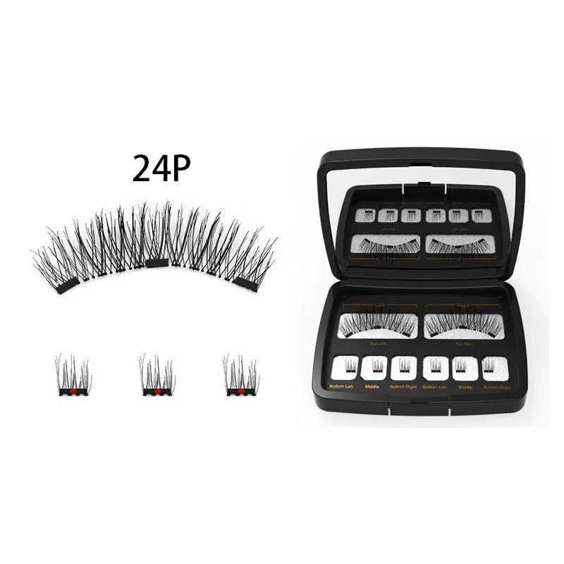 Magnet Eyelash Suit Natural & Thick False Eyelashes with Tweezers Set
