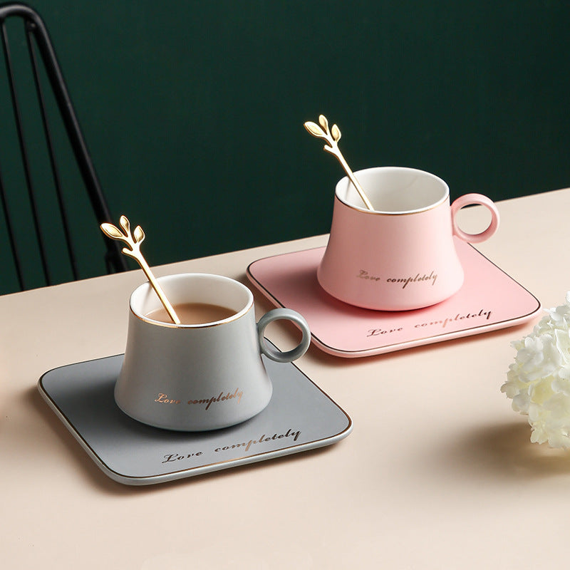 Porcelain Coffee Cup and Saucer Set - European Style for Office, Home & Bar