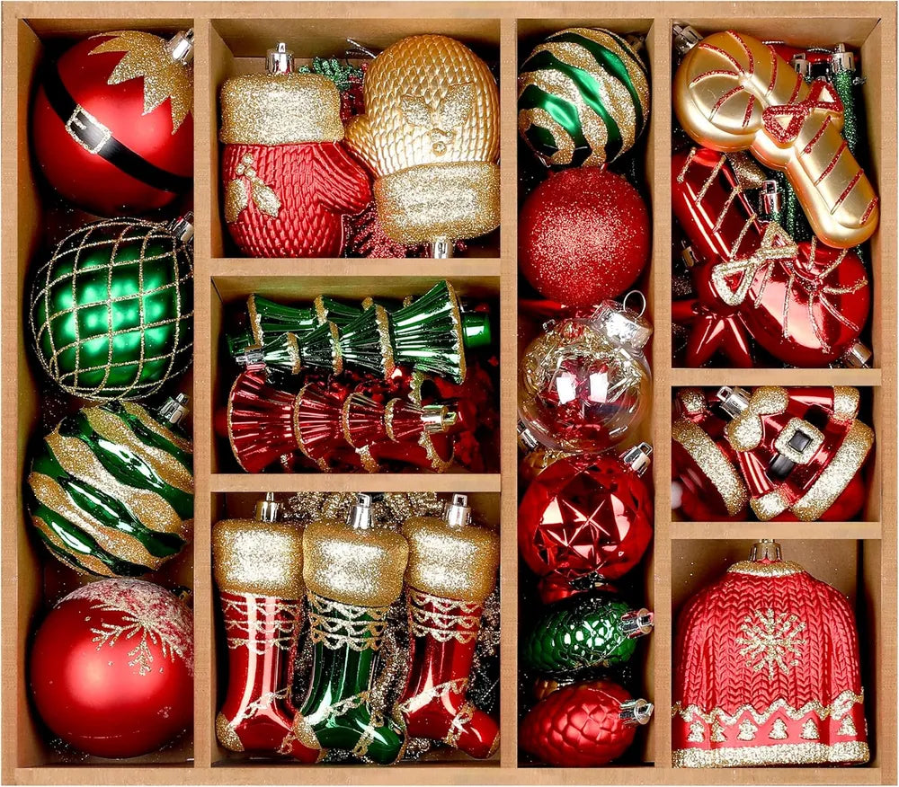 85ct Shatterproof Christmas Tree Ornaments Set - Colorful Baubles