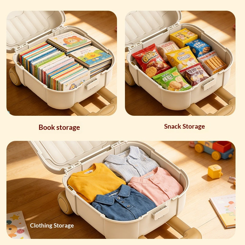 Childrens Cartoon Toy Storage Box with Lid - Multi-Color Home Organization