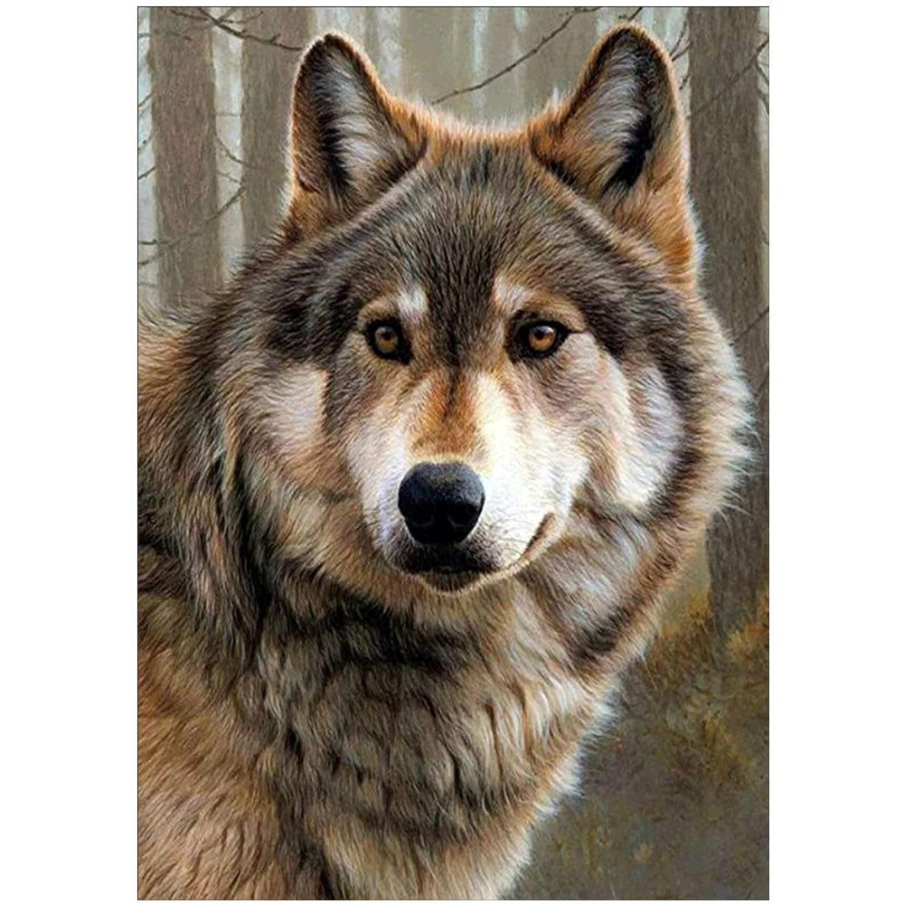 Diamond Painting Animal Fox Leaf Mosaic Kit - Round & Multi-Size Options