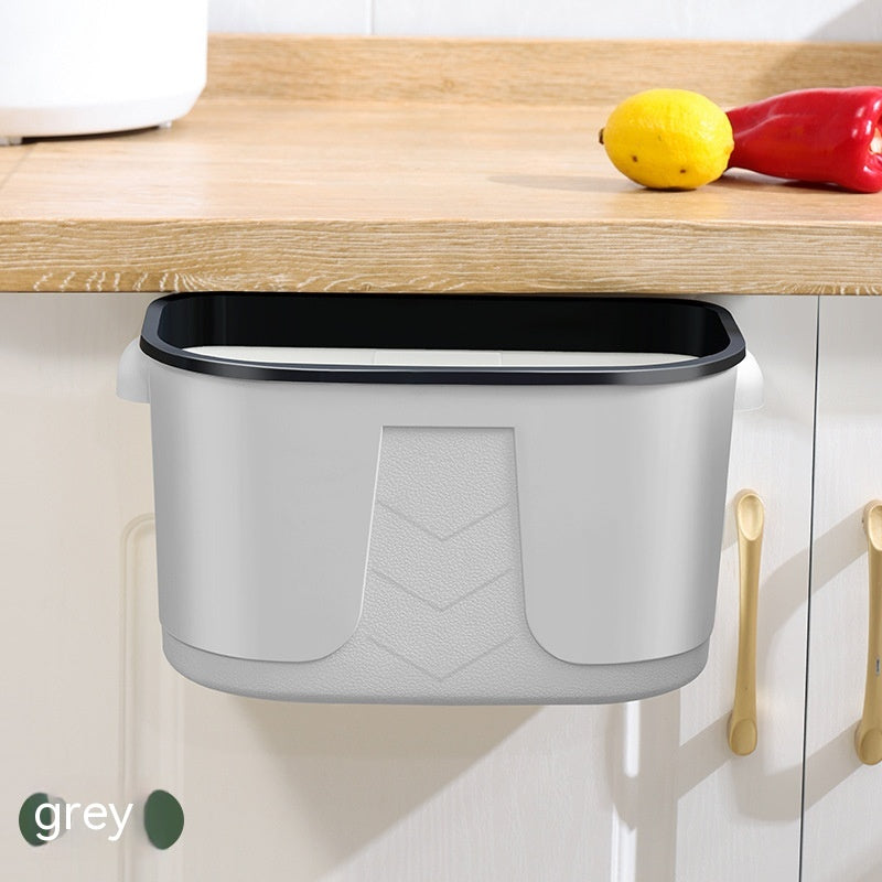 Wall-Mounted Trash Can for Bathroom and Kitchen - 7L Plastic Storage Bin