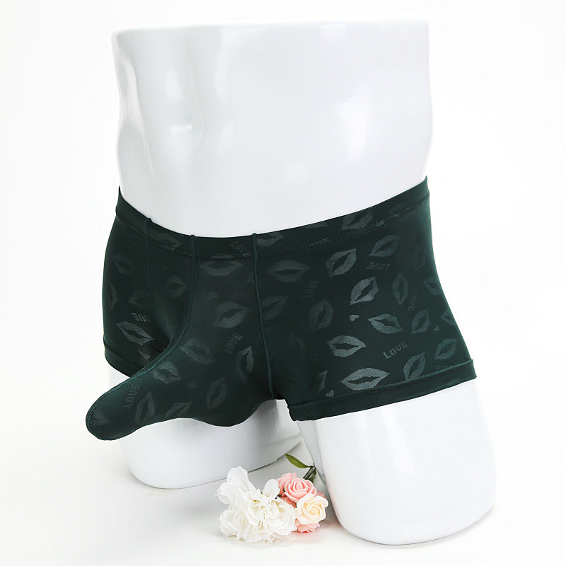 Men's Breathable Ice Silk Briefs - Sexy Middle Waist Underwear for Men