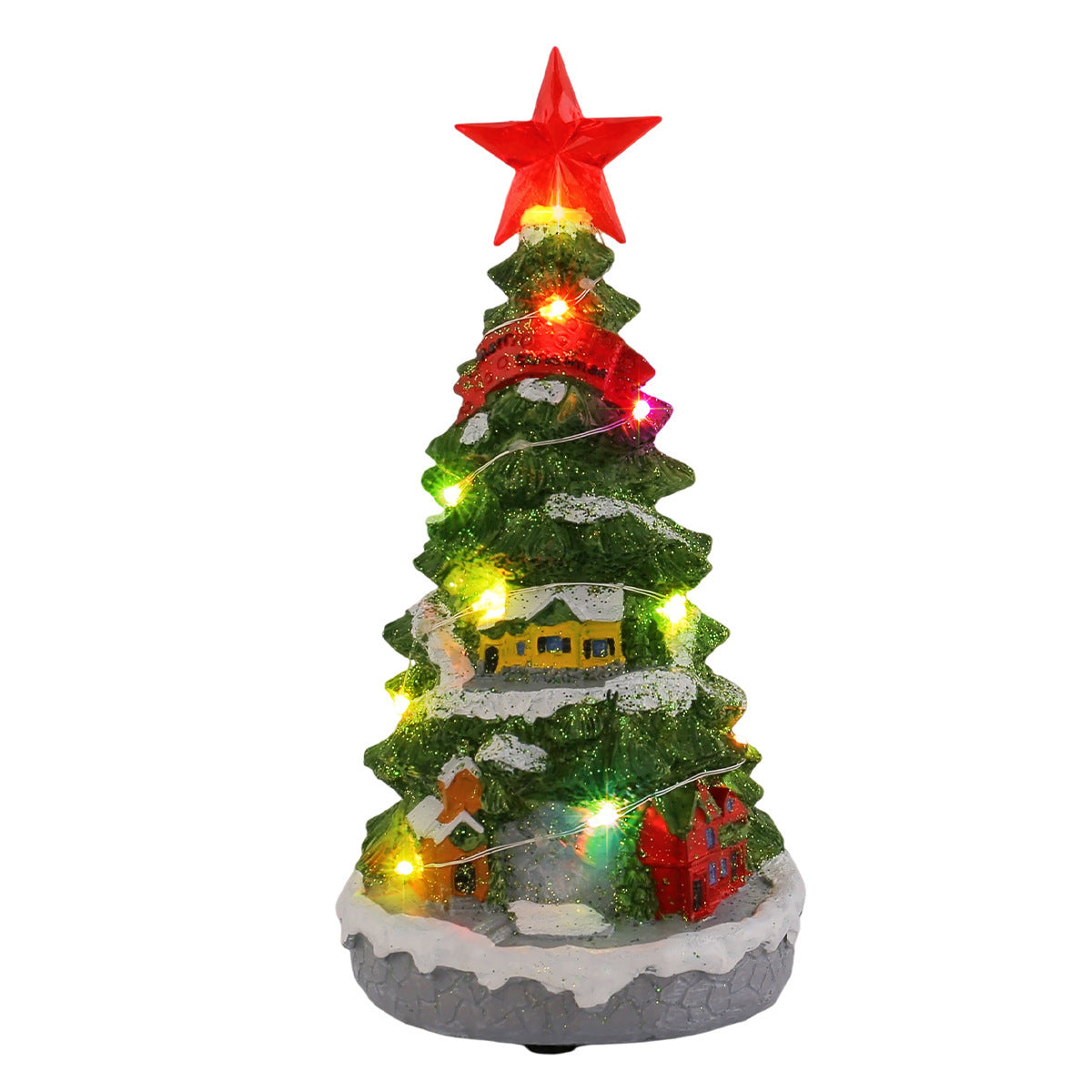 Christmas Glowing Tree Music Box - Holiday Ornament for Home Decor