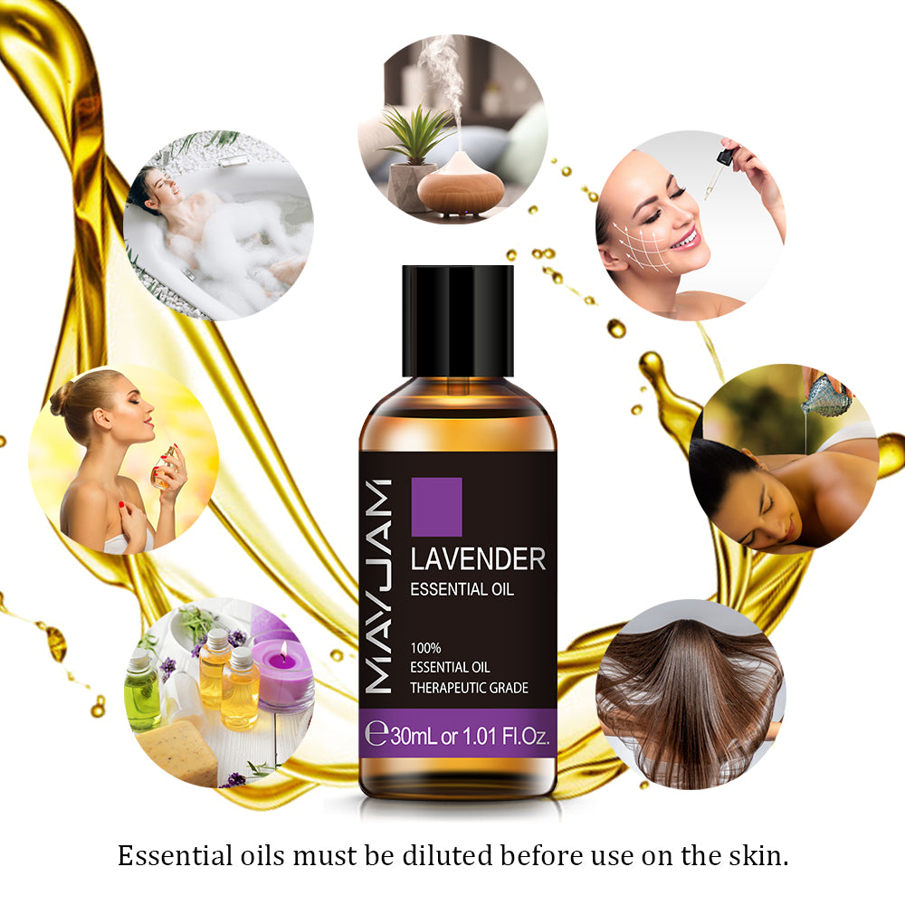 Essential Oil Set for Diffusers - 10ml & 30ml Pure Plant Aromatherapy Oils