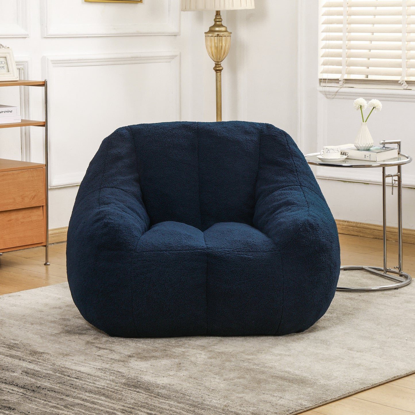Bean Bag Chair With Filler, Sofa Tufted Soft Stuffed Filling, Fluffy