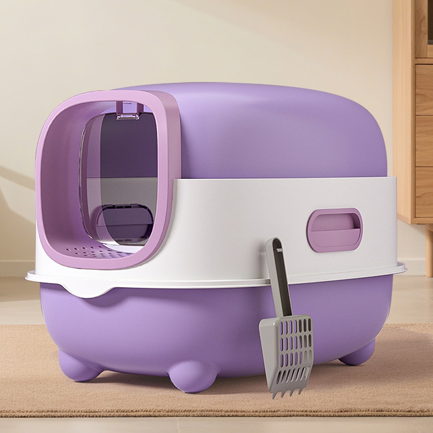 Self Pickup Cat Litter Box - E-Model Pet Furniture for Cats