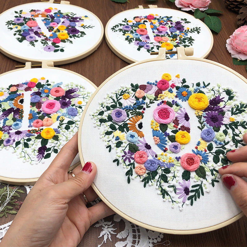 Love Embroidery Kit - Easy Cross-Stitch Craft for Home & Gift