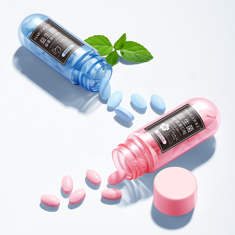 Portable Chewable Toothpaste Tablets - Natural Oral Care for Fresh Breath