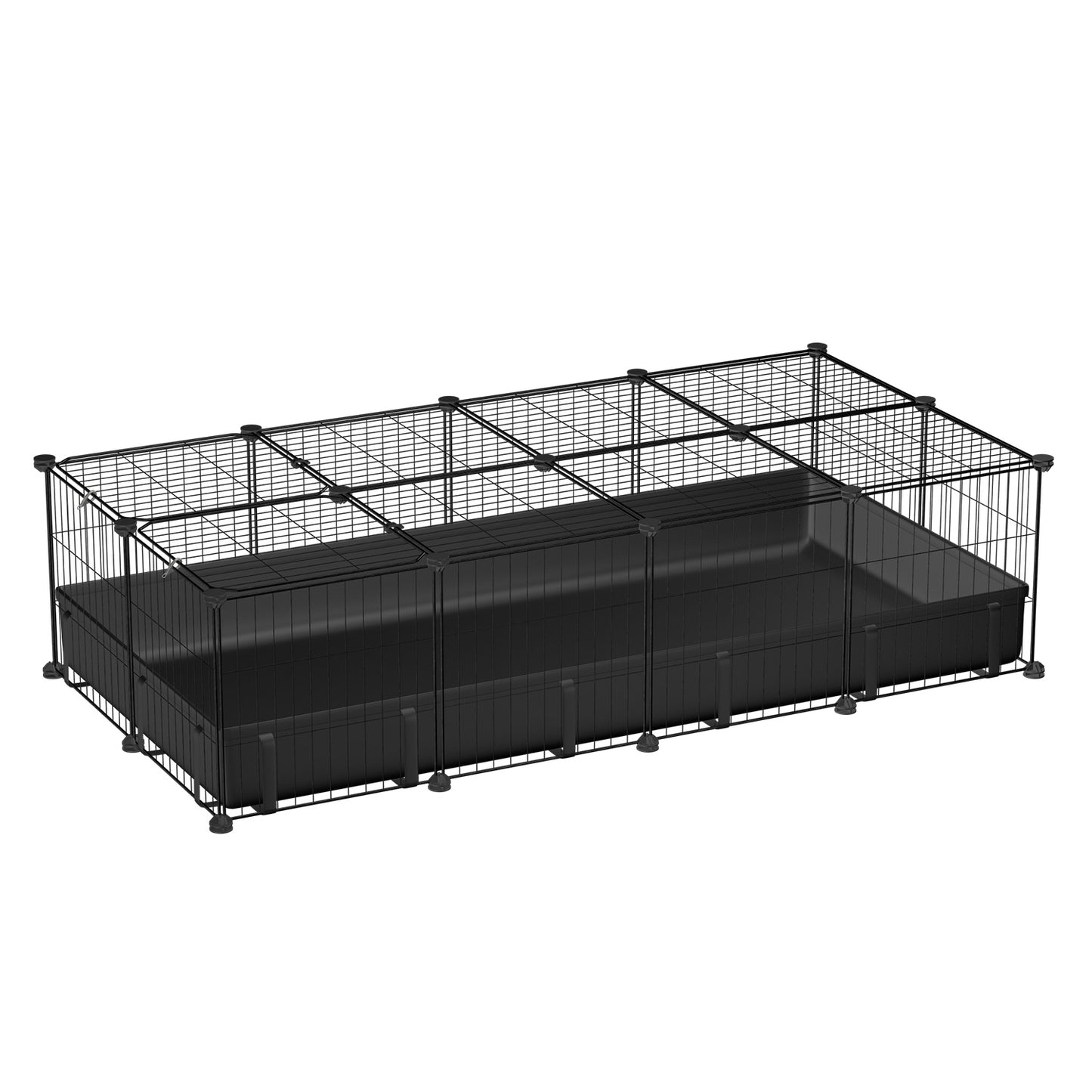 Large Modular Small Animal Cage with Waterproof Floor Mat - DIY Pet Enclosure for Guinea Pigs, Rabbits, Chickens, Hamsters