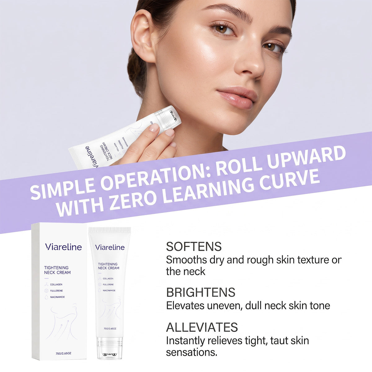 Compact Neck Cream with Collagen & Hydrating Ingredients - 75g