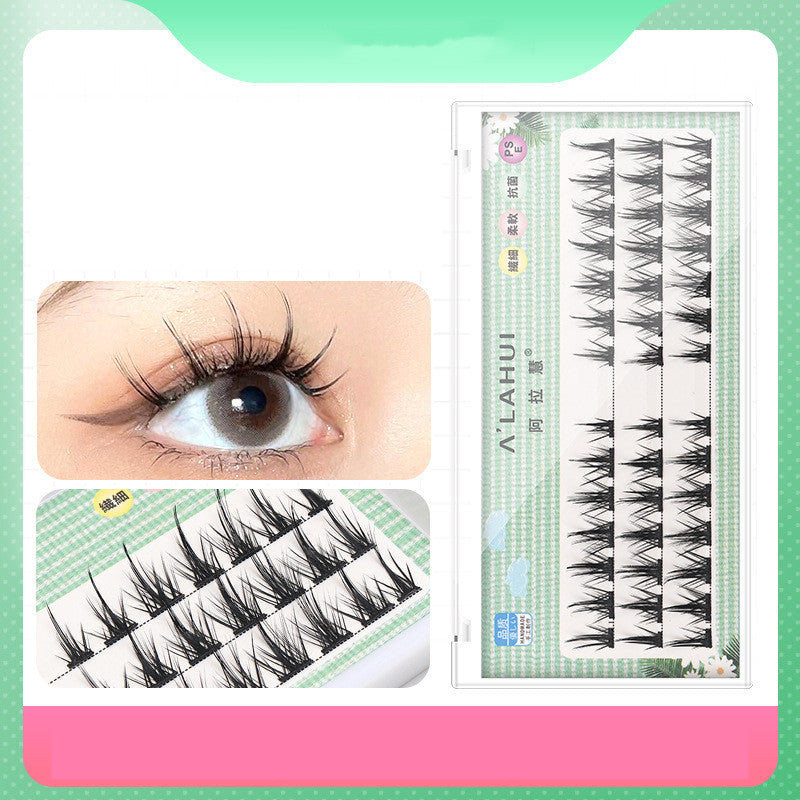 False Eyelashes Segmented Little Devil - Single Line, Hard Stem, Cut Style