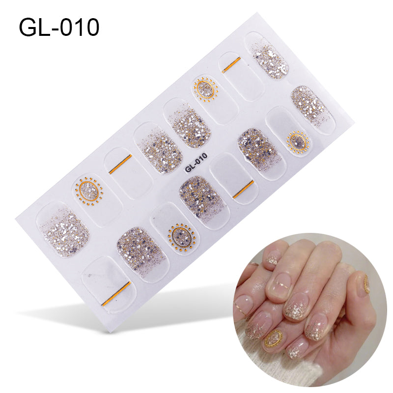 Laser Letters Nail Stickers Color Oil Film for Nail Art - Multiple Styles