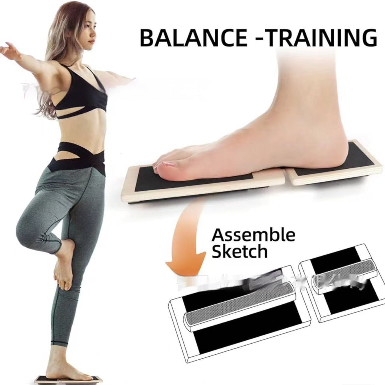 Wooden Yoga Foot Tensioner Trainer - Solid Pine Design