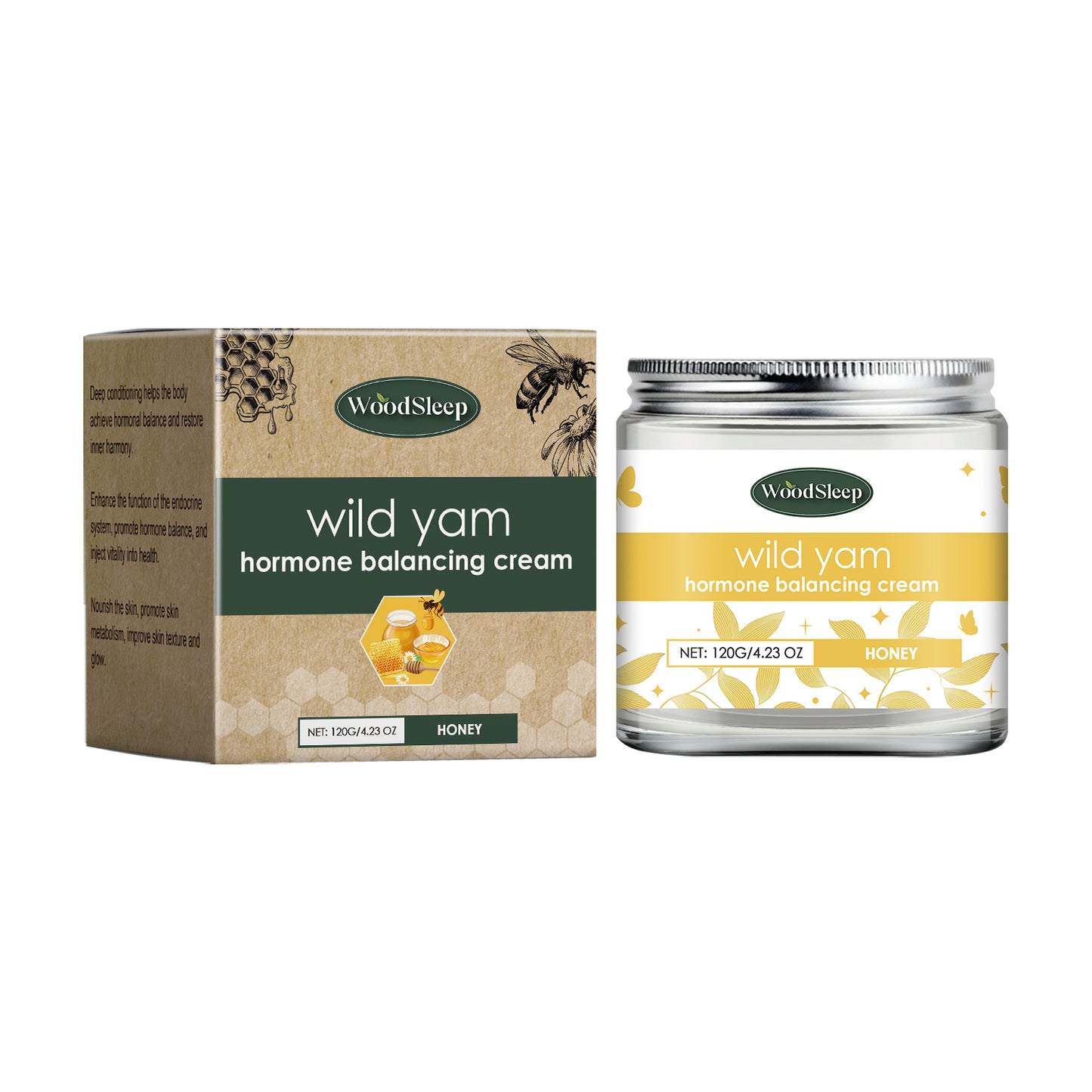 Wild Yam Honey Skin Care Cream - Deep Nourishing Firming Moisturizer
