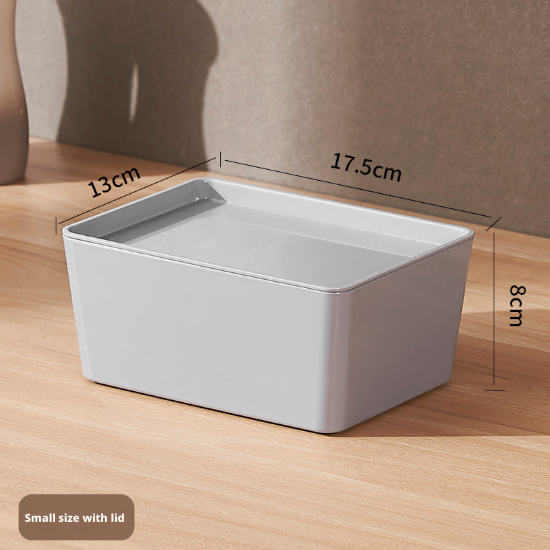 Pet Storage Box with Cover - White, Multi-Size Organizers for Pet Supplies