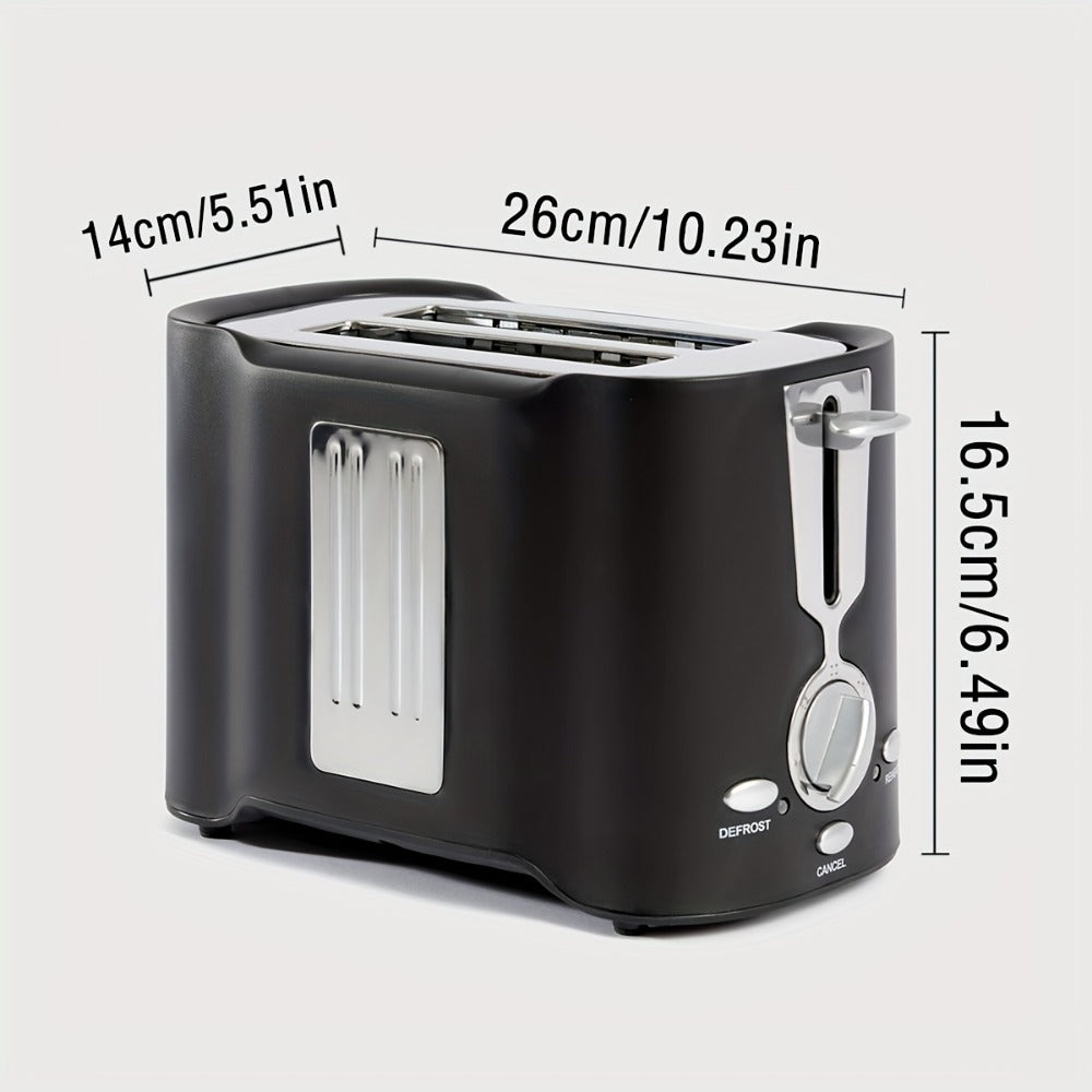 2 Slice Toaster with Wide Slots & Easy Clean Crumb Tray - Stainless Steel