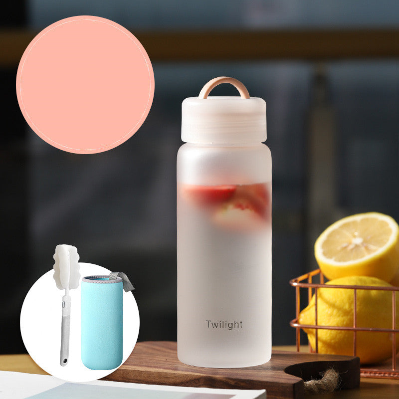 Portable Heat-Resistant Glass Mug for Student and Home Use