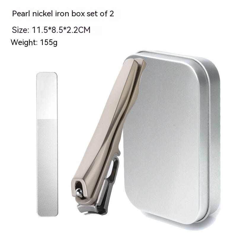 Large Opening Stainless Steel Nail Clippers - Household Portable 360° Rotating