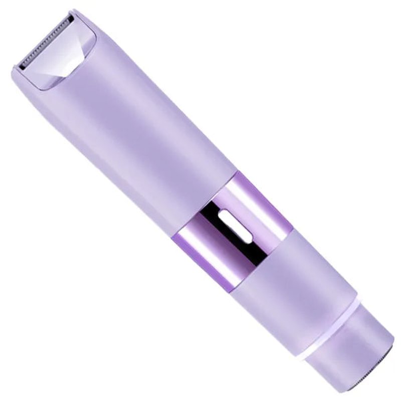 Dual-Head Women's Body Trimmer, IPX5 Waterproof Cordless Hair Removal - Purple