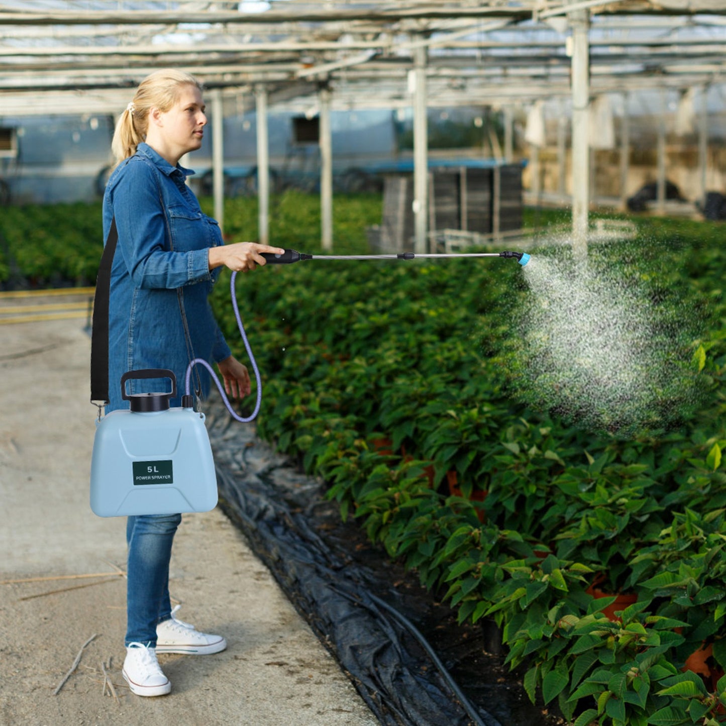 Electric Garden Sprayer 5L Rechargeable Handheld Watering & Disinfection Tool