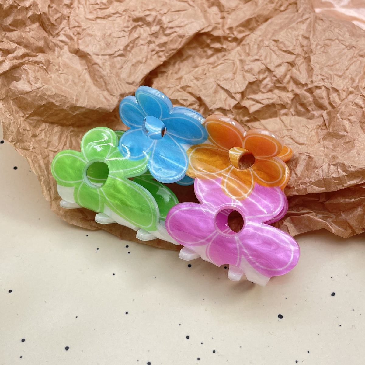 Cartoon Acrylic Hair Claw Clip - Radish
