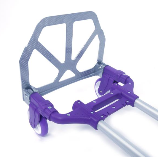 Portable Foldable Telescopic Luggage Cart with Max 165 lbs Capacity - Purple