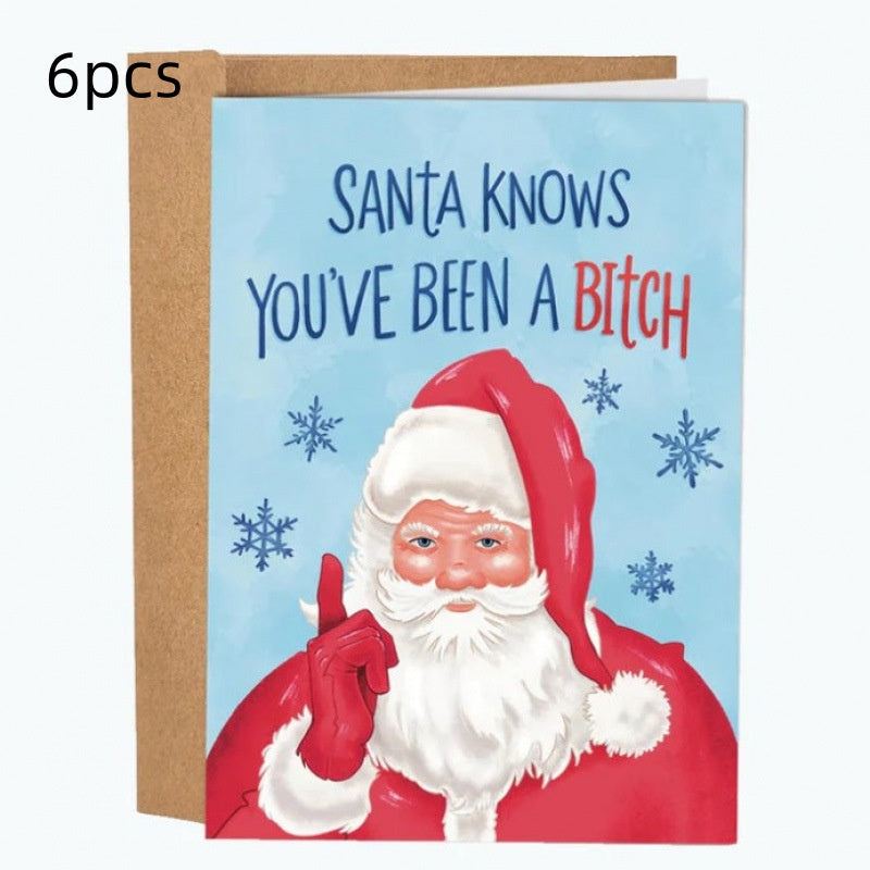 Funny Christmas Greeting Cards with Humorous Quotes - Assorted Sizes