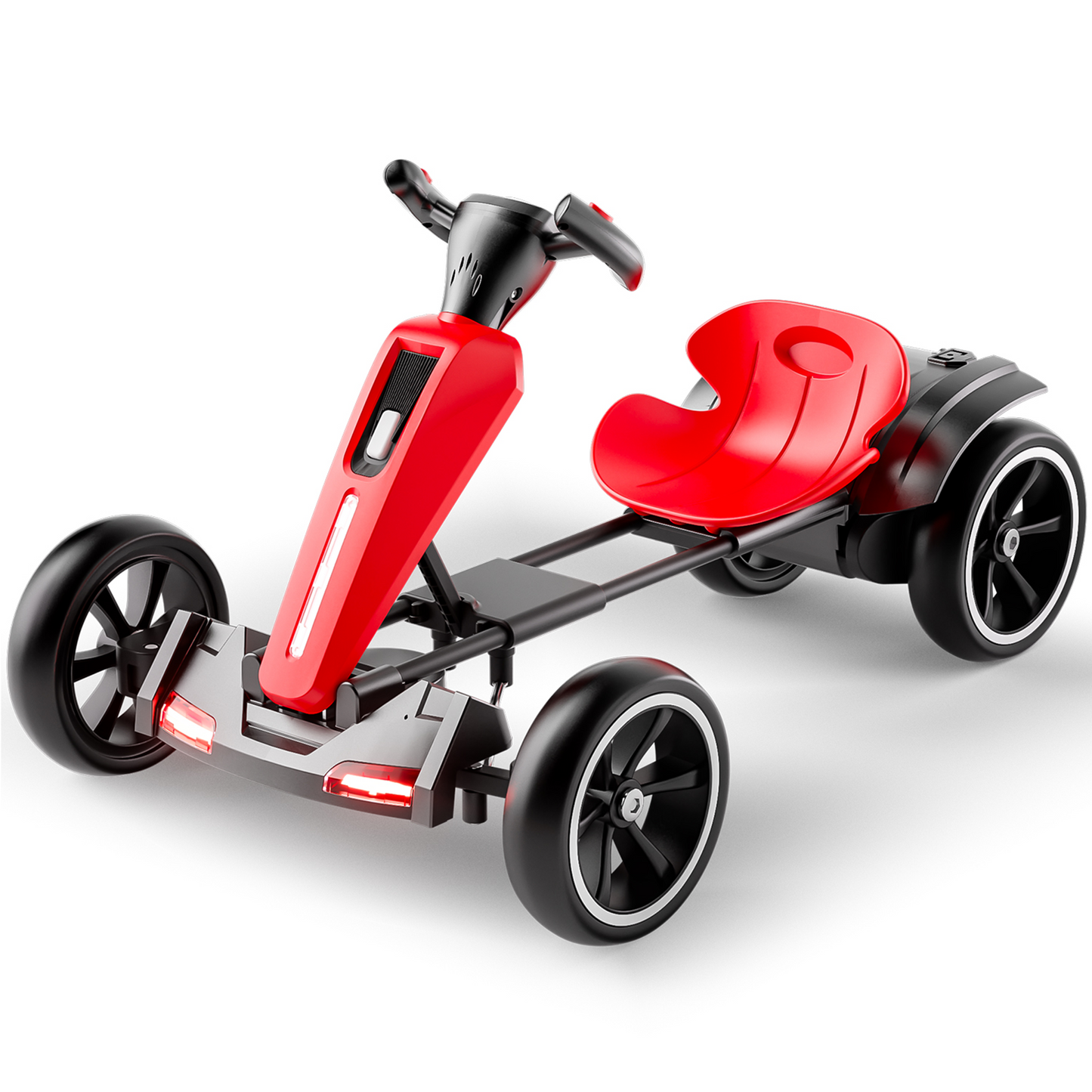 12V Electric Kids Go Kart with Adjustable Seat - Red