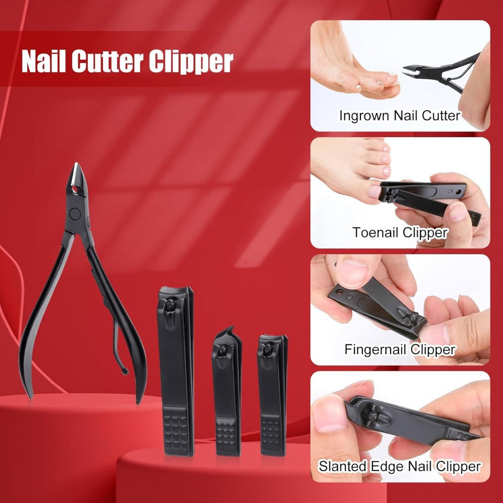 18-Piece Nail Clipper Set Manicure Pedicure Tool Kit with Professional Nail Clippers
