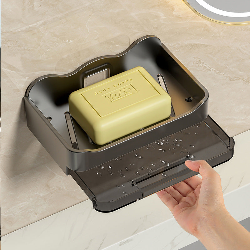 Wall-Mounted Soap Dispenser with Drainage No Water Accumulation Punch-Free