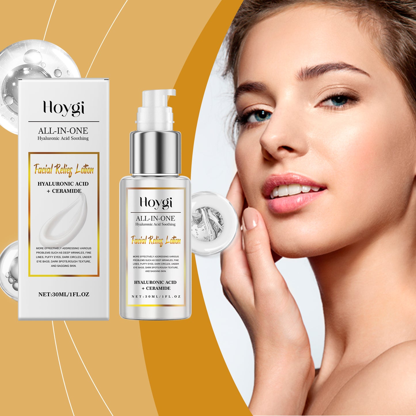 Hyaluronic Acid Facial Moisturizer with Vitamin C & Ceramide - 30ml