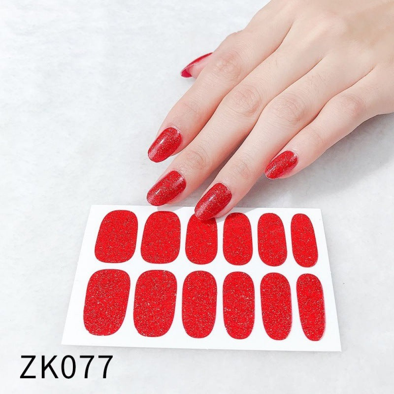 Waterproof Nail Stickers - Cute Peach Design