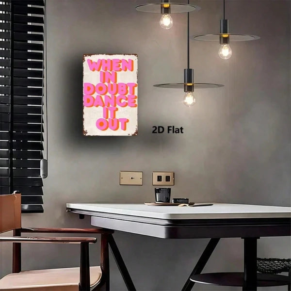 Metal Tin Wall Decoration - 20 cm x 20 cm Art Sign