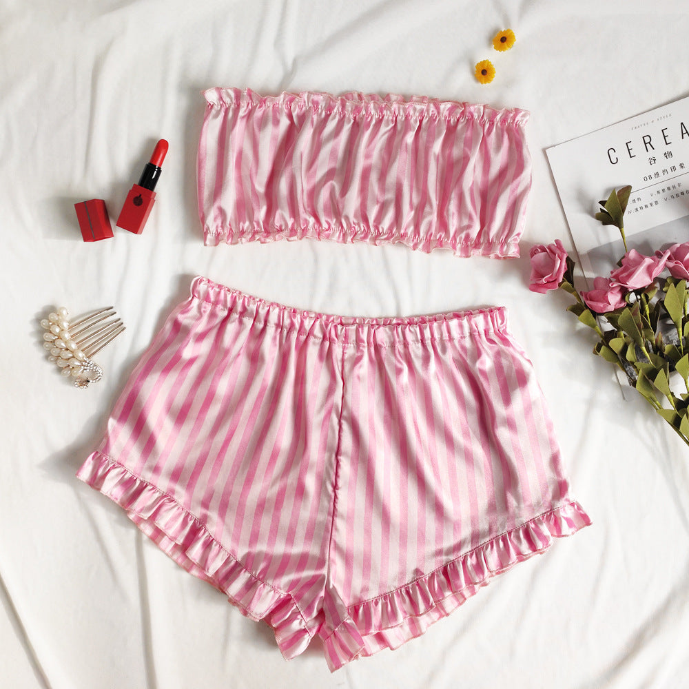 Women's Striped Pajama Set - Comfortable Casual Sleepwear for Women