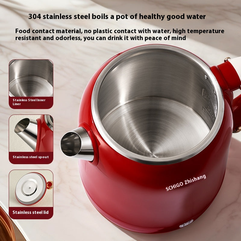 Portable Electric Kettle with Heat Preservation, 1L Travel Mini Water Boiler