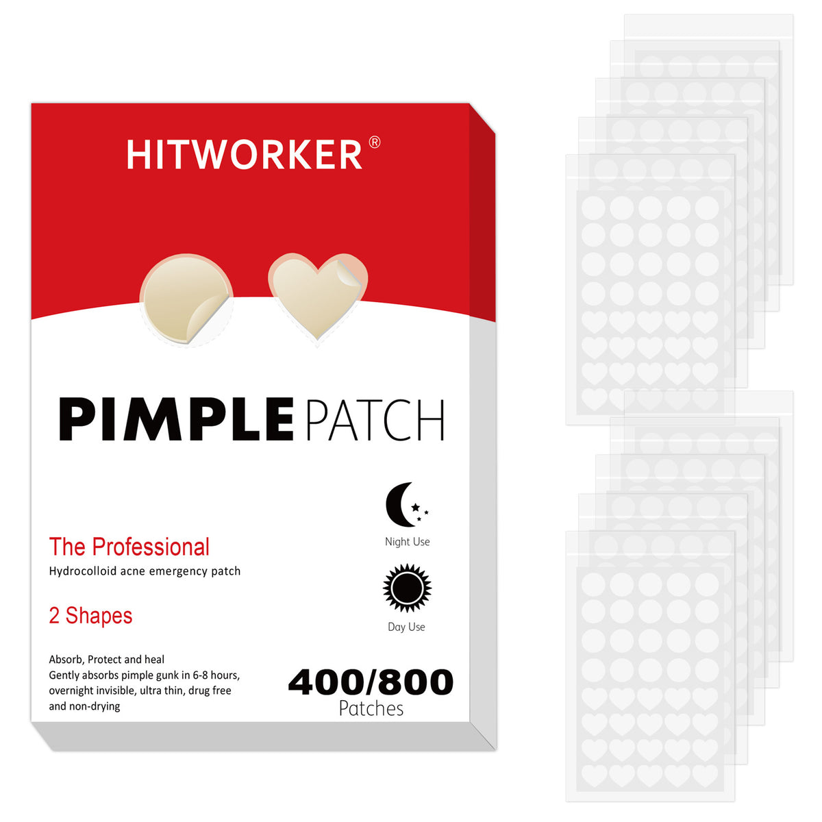 Acne Patches Blackhead Removal 400-800 Pcs - Face Skin Care Nighttime & Daytime