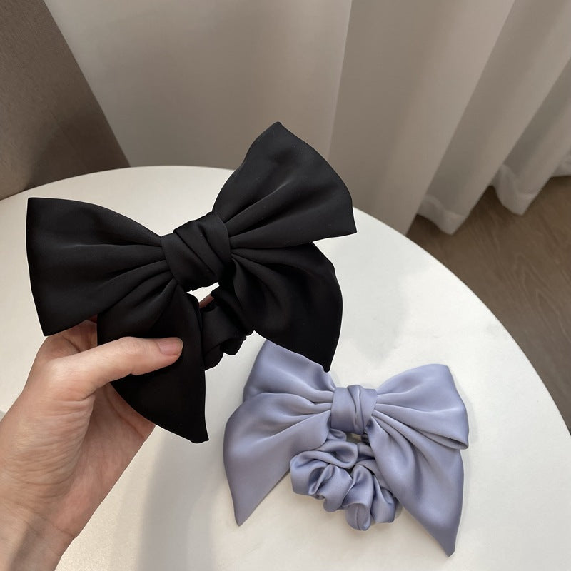 Satin Bow Hair Clip - Mori Style