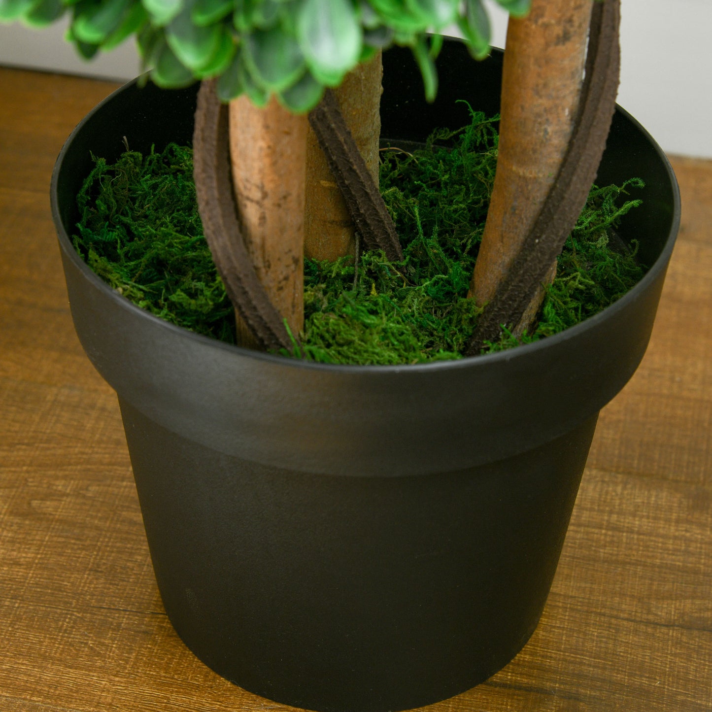 3.5ft Artificial Boxwood Topiary Tree with Sandalwood Leaves - Green