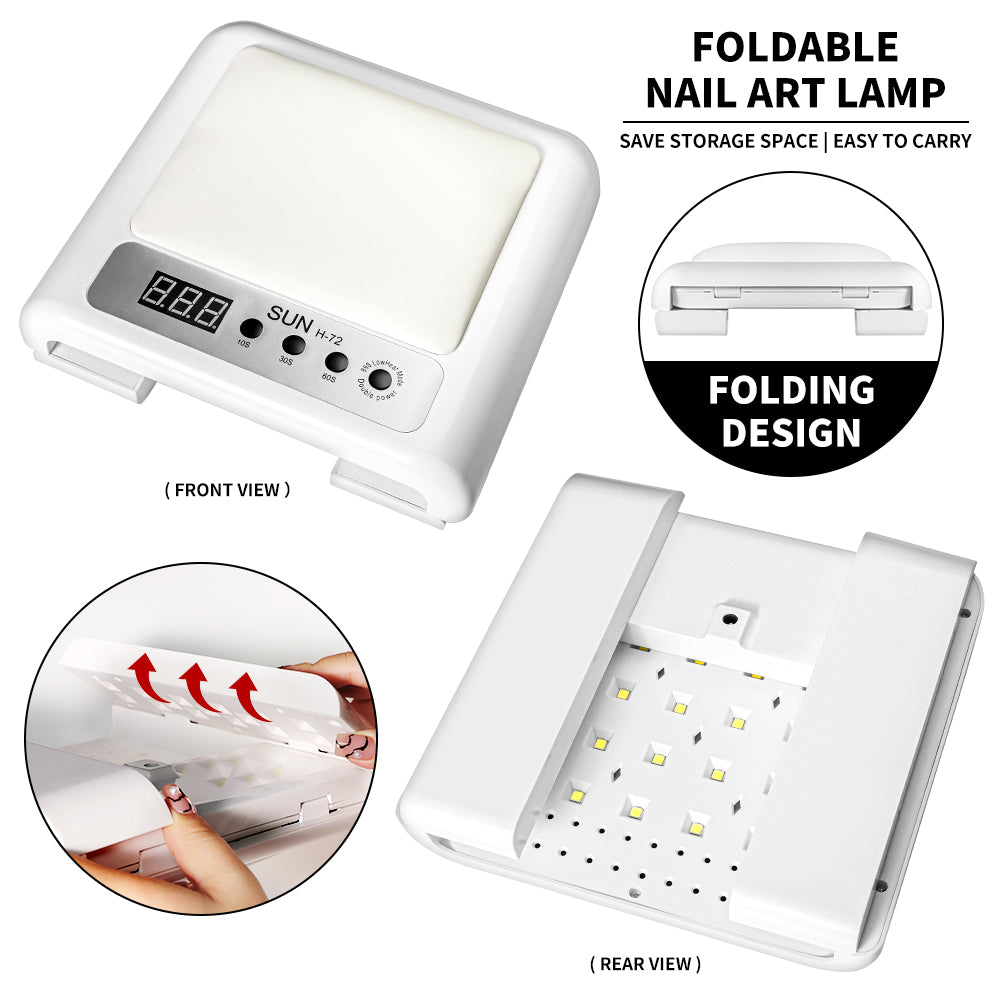 Professional 2-in-1 UV LED Nail Lamp with Arm Rest - White