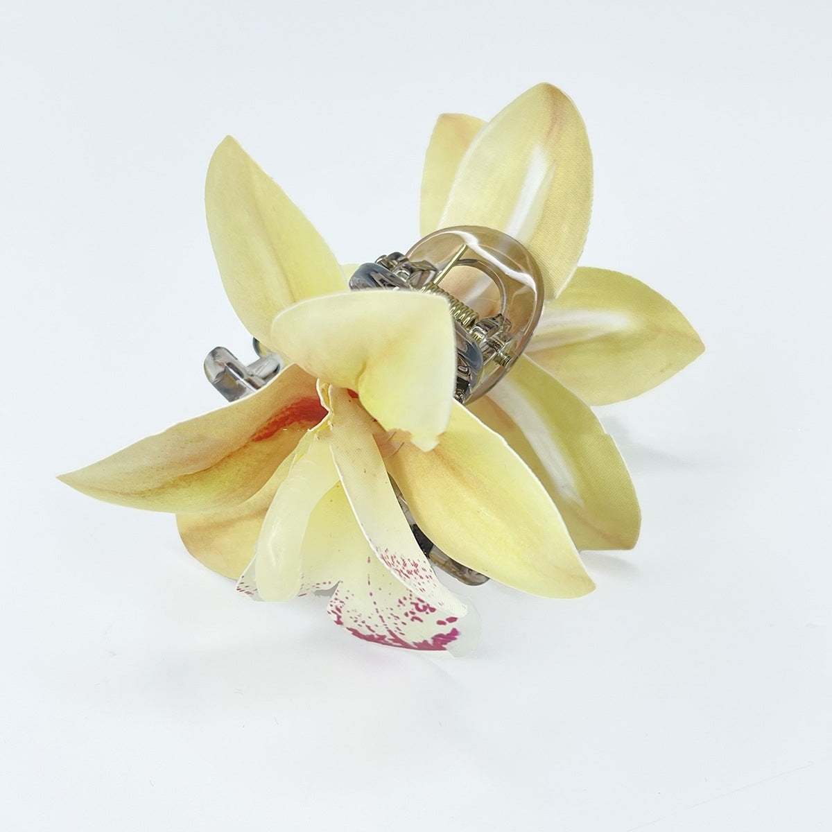 Double Orchid Hair Barrettes Bohemian Vacation Style Hairpins for Women