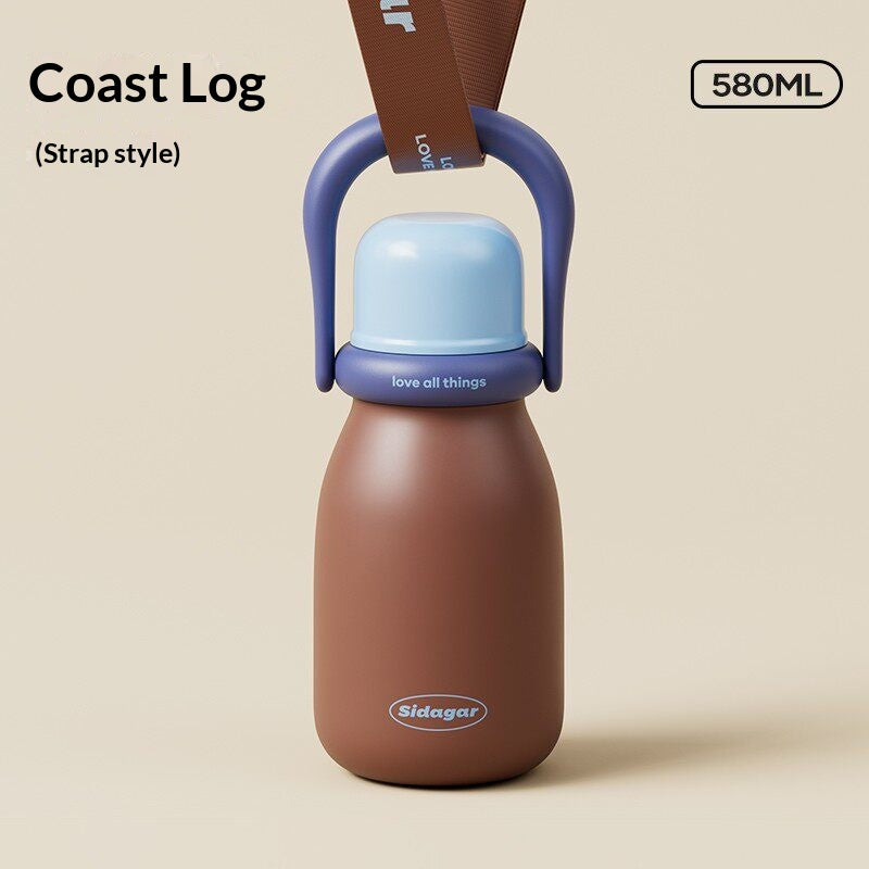 Insulated Portable Water Bottle with Straw - Multiple Colors & Capacity