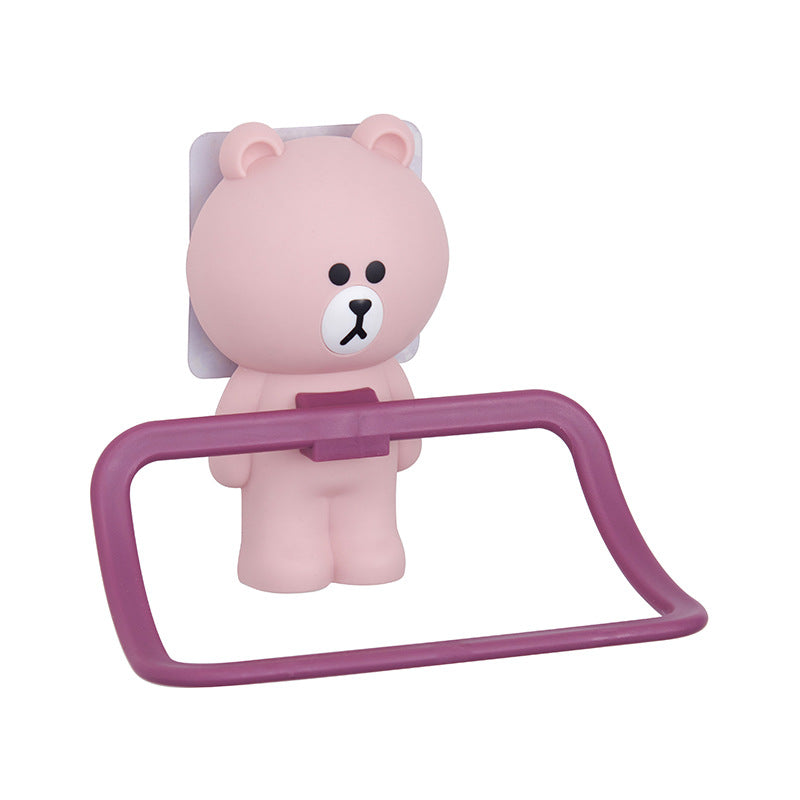 Children's Toothbrush Cup Holder Rack with Suction Cup - Multiple Colors
