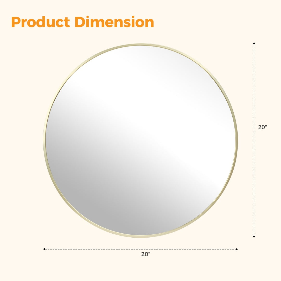 Round Wall Mirror, Bathroom Mirrors For Over Sink, Circle Mirror