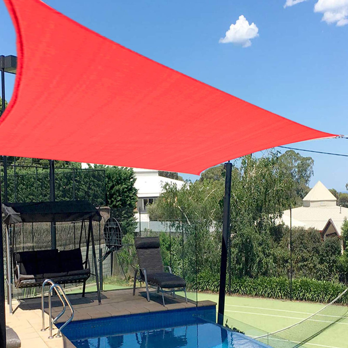 10x10 ft Sunshade Sail Garden Canopy UV Protective Waterproof Shade Sail - Multiple Colors
