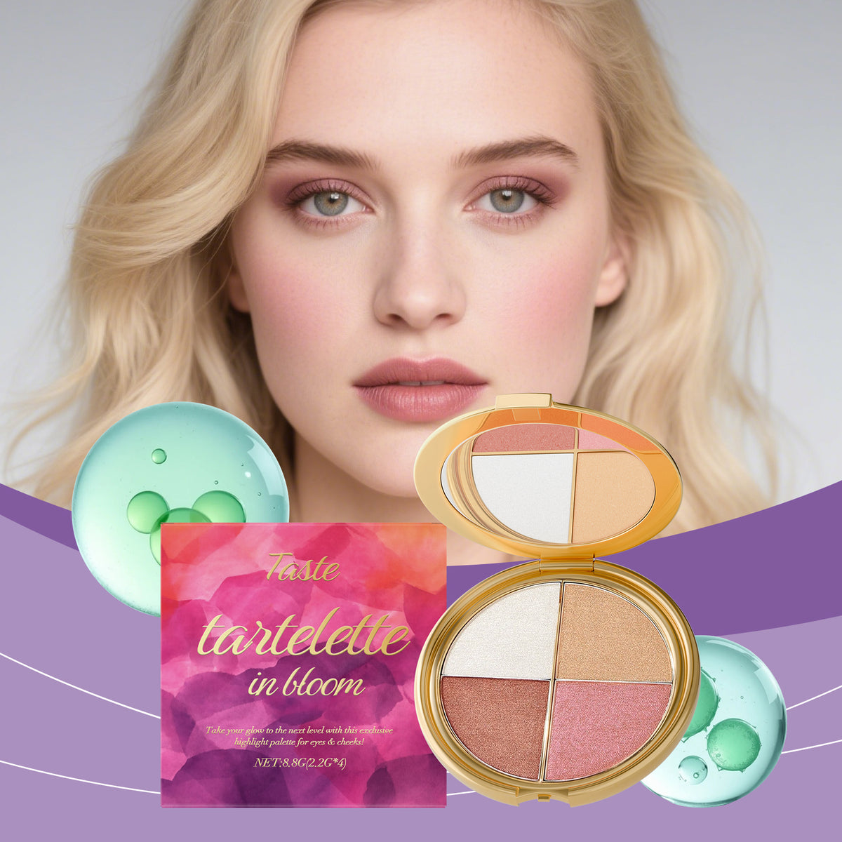 Highlighter Eyeshadow & Blush Palette 8.8g