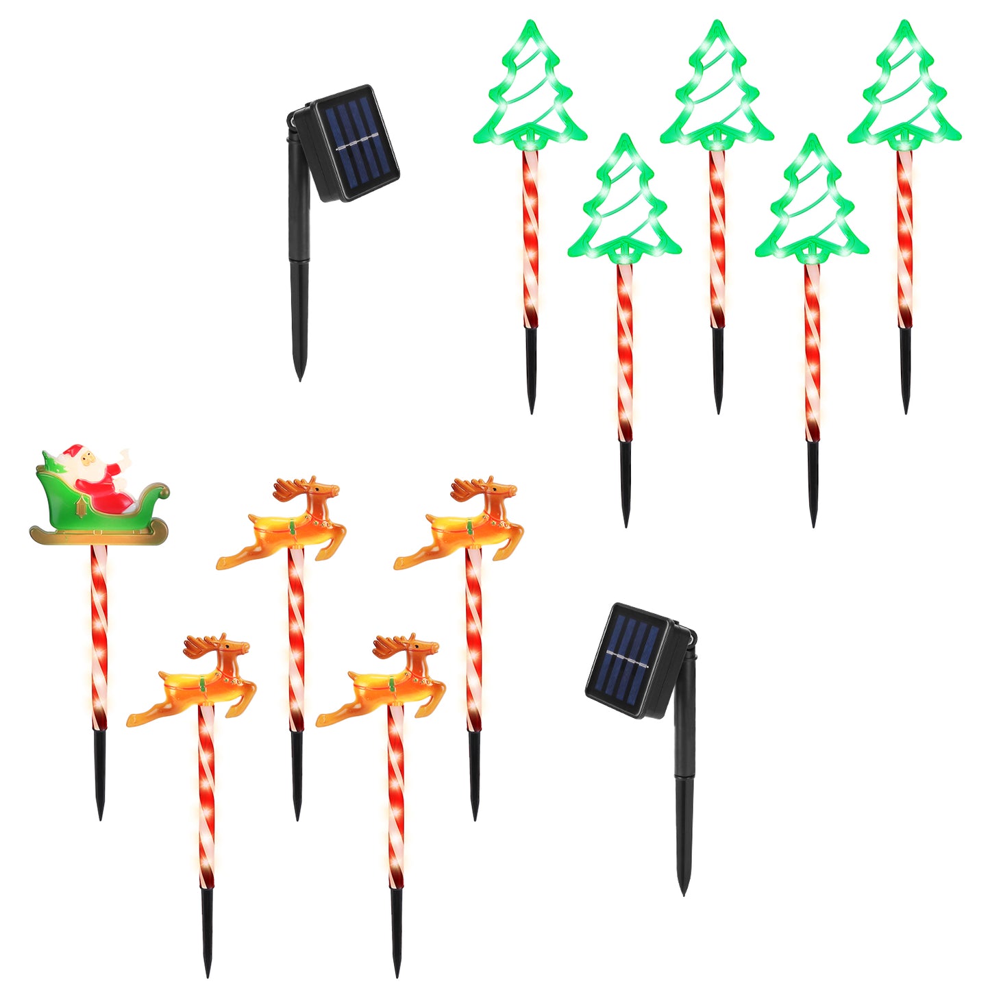 Christmas Outdoor Pathway Lights - 8 Modes, IP44 Waterproof