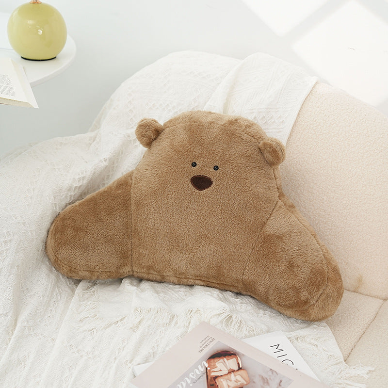Cute Cartoon Animal Bear Pillow Large Home Decor Cushion - White, Light Coffee, Khaki