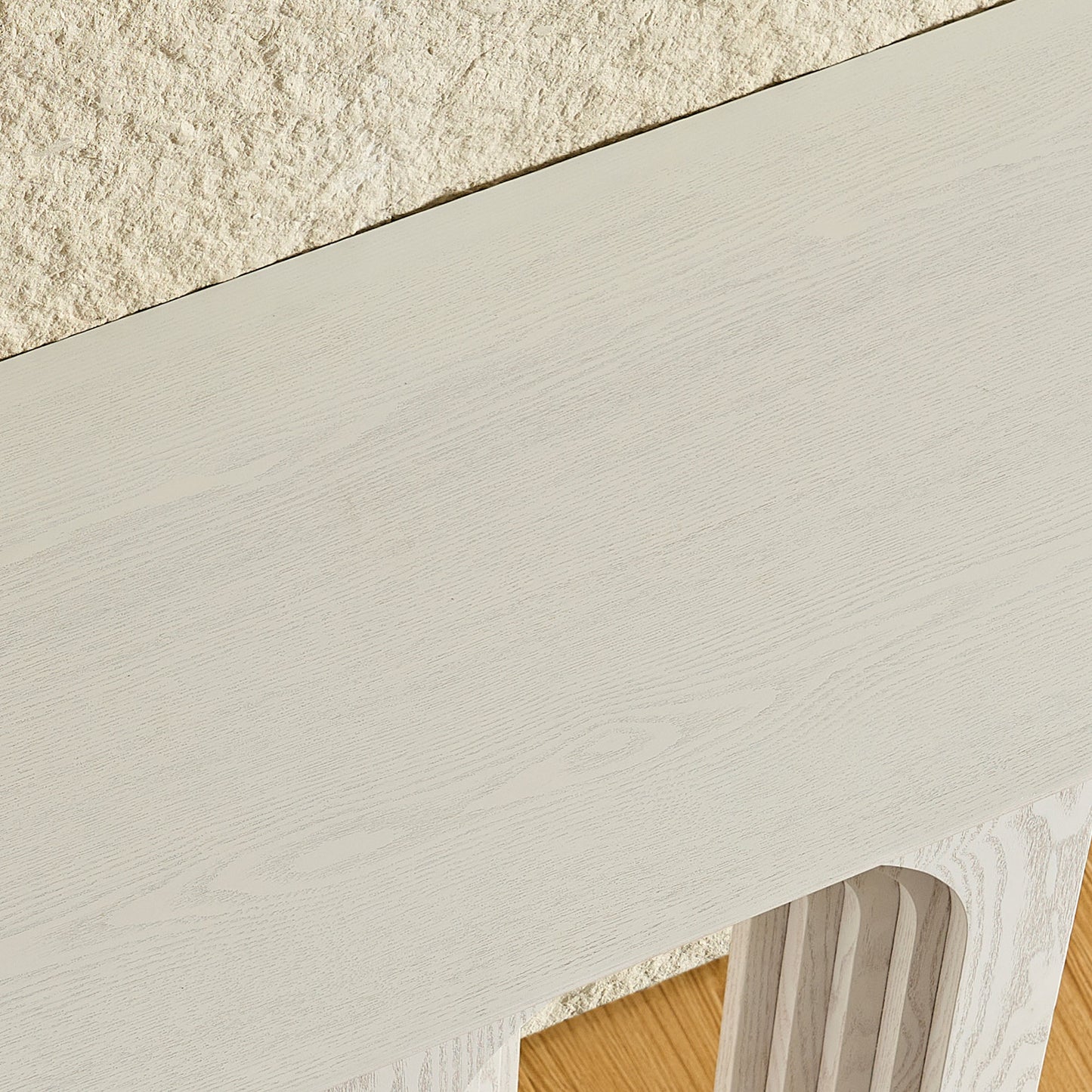 47.24-Inch Modern White Console Table with Loopback Design