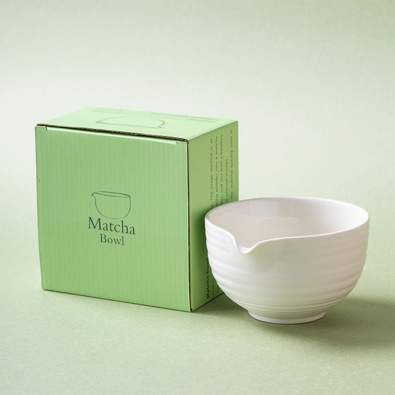 Japanese-Style Ceramic Matcha Bowl Set for Tea Preparation - Multiple Colors